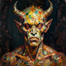 portrait of a monster by egon schiele in the style of greg rutkowski