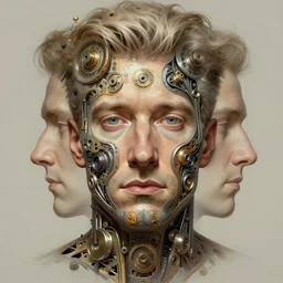 symmetry!! david lynch, male, machine parts embedded into face, intricate, elegant, highly detailed, digital painting, artstation, concept art, smooth, sharp focus, illustration, art by artgerm and greg rutkowski and alphonse mucha, 8 k
