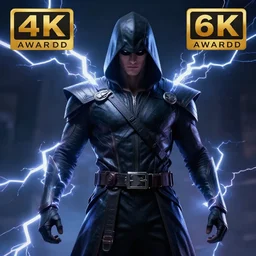 beautiful assassin with lightning powers, highly detailed, 4 k, hdr, smooth, sharp focus, high resolution, award - winning photo, artgerm, photorealistic