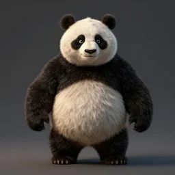 strongman panda, au naturel, hyper detailed, digital art, trending in artstation, cinematic lighting, studio quality, smooth render, unreal engine 5 rendered, octane rendered, art style by klimt and nixeu and ian sprigger and wlop and krenz cushart