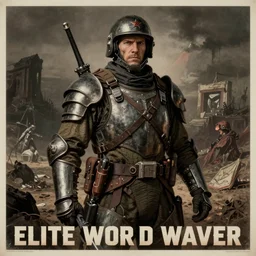 masterpiece elite world war propaganda screen printing poster daguerreotype, hyper detailed portrait of a post - apocalyptic soldier with armor, doom, wasteland landscape, art style by roy krenkel, melissa houpert, zdizslaw beksinski, trending on artstation, 8 k, intricate, dramatic lighting, majestic