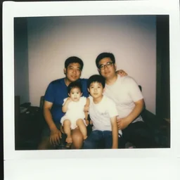 awkward 1 9 8 0 s family photo, photorealistic, polaroid
