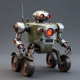 soviet military robot scary retro - futuristic