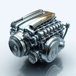 a computer generated image of a car engine, a computer rendering, pixabay contest winner, generative art, fractalism, ray tracing, photoillustration n 4