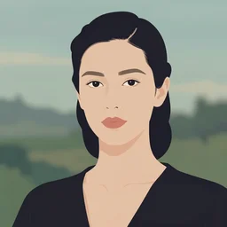 a portrait of vector with background scenery by juergen teller, iris van herpen