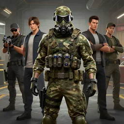 half - life counter strike 3 d photo swat millitary camouflage robot ninja mask gas combinaison suit fanart station steam character design, art gta 5 cover, official fanart behance hd artstation by jesper ejsing, by rhads, makoto shinkai and lois van baarle, ilya kuvshinov, ossdraws