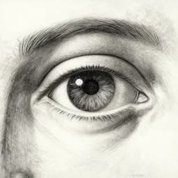 very detailed sketch of a moon eye by leonardo davinci