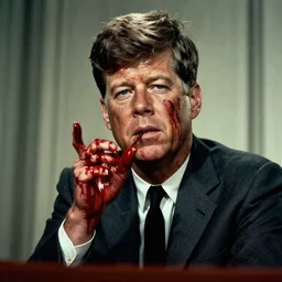 John F. Kennedy creepypasta, blood, hyperrealism
