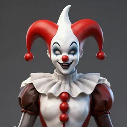 front shot of a court jester!!!! character, by artgerm greg rutkowski gustave dore, octane render, polished, glossy, holographic metallic, bionic futurism, galactic robotic cyborg, 8 5 mm f 1. 8 lit edges, ominous elegant luminous precise quartz highly detailed concept, polygonal shards, artstation sharp focus ray tracing cinematic masterpiece fine portrait