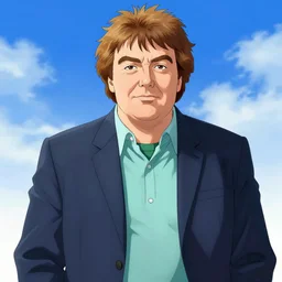 Jeremy Clarkson as an anime character, anime concept art