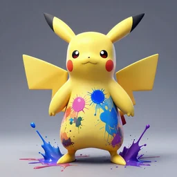 full body splatter paint of pokemon!!!! mew!!, gapmoe yandere grimdark, trending on pixiv fanbox, painted by makoto shinkai takashi takeuchi studio ghibli, akihiko yoshida, ken sugimori!!!!
