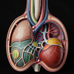 biological valve body in the style of heironymus bosch, beautiful intricate colorful masterpiece, hyper detailed, hd