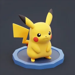 Isometric 3d octane render of Pokemon