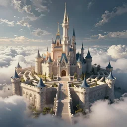 a magical castle on a cloud maze, epic, trendy on artstation, concept art