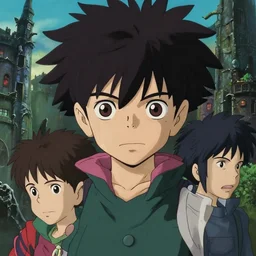 a film still portrait of katsuki bakugo in a made in abyss scenery, finely detailed features, closeup at the faces, perfect art, at an ancient city, gapmoe yandere grimdark, trending on pixiv fanbox, painted by greg rutkowski makoto shinkai takashi takeuchi studio ghibli, akihiko yoshida