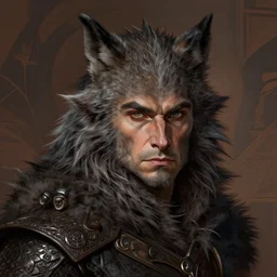 portrait of a dungeons and dragons werewolf who looks like kit harington by ralph horsley, rossdraws, matte painting, artstation, on stylized background, masterpiece, highly detailed