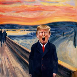 donald trump in the scream by edward munch