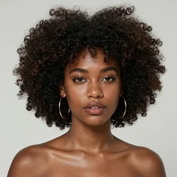 beautiful black woman with an afro, trending on artstation, high quality, by artgerm, yoshitaka amano