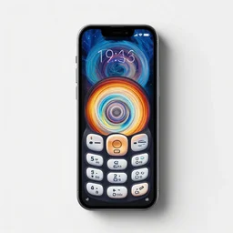 a circle designed cell phone that is very interesting design from unknown company