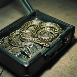 a snake - recorder - hybrid, film still, 8 k resolution