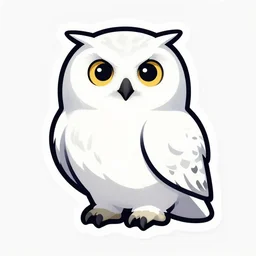 snowy owl fantasy art cartoon sticker profile picture
