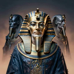 potrait of egyptian elder lich, by zdzislaw beksinski, by dariusz zawadzki, by john jude palencar, by micheal whelan, gothic, surrealism, cosmic horror, lovecraftian, cold hue's, warm tone gradient background, concept art, beautiful composition