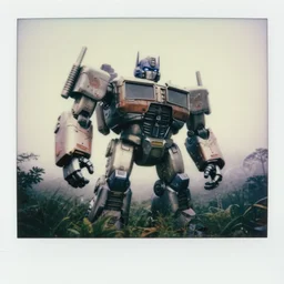 low saturation photograph!! giant oversized cyborg chihuahua robot as cyborg robo - mecha - delorean chubby mech transformers, on forest jungle peak, cinematic focus, polaroid photo, vintage, neutral dull colors, soft lights, foggy, overcast by oleg oprisco, by thomas peschak, by discovery channel, by victor enrich, by gregory crewdson