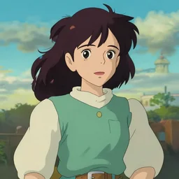 jenna fischer anime style ghibli, 8 k,