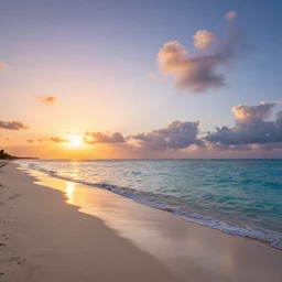 a beautiful sunrise in a yucatan beach by van gogh