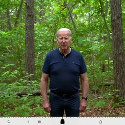 trail camera footage of joe biden in the forest