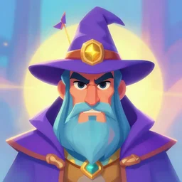 front facing symmetrical centered painted portrait, just one head, Mais Hamdan as a Wizard, RPG character avatar, Blizzard concept art, pixar, dreamworks, bright vivid colours, global illumination lighting, trending on artstation, by lois van baarle, ilya kuvshinov, rossdraws