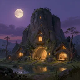 midnight oasis, digital painting, highly detailed, concept art, trending on artstation, epic composition, sharp focus, flawless render, masterpiece, volumetric lighting