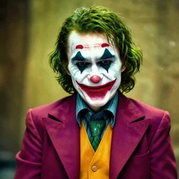 portrait of the joker in the style of goku