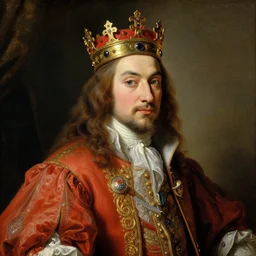 a royal painting of Naruto wearing a crown, baroque, painting from Louvre, oil painting