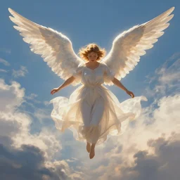 angel flying down from heaven art fantasy artstation hd