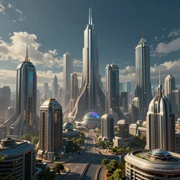 sci fi city hd wallpaper, digital art