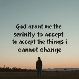 god grant me the serenity to accept the things i cannot change