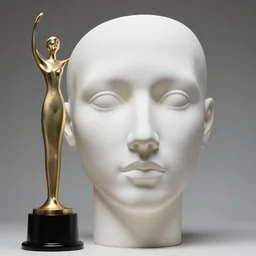 a long shot of a giant award winning sculpture of a human head made out of a huge amount of inflatable pool toys, on the surface of the ocean, in the style of chad knight, hyper detailed, hyper realistic, ray tracing, 8 k resolution, sharp focus, realistic water