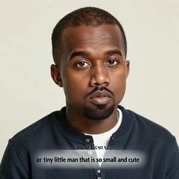 “ kanye west as a tiny little man that is so small and cute ”