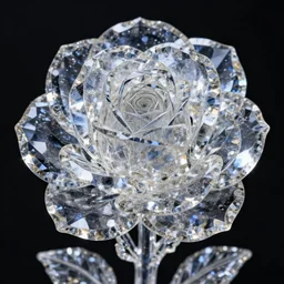 intricate, highly detailed crystal rose of life