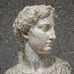 a fragment of a greek statue, art by dustin nguyen, 4 k resolution, trending on artstation