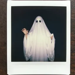 coloured atmospheric polaroid photo of a realistic wraith