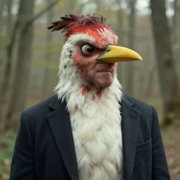 uncanny valley portrait of jim breuer cosplaying as a bird, by jon mcnaughton zdzisław artstation