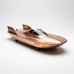 copper hovercraft, professional product shot, isolated on a pure white background, centered, entire object in frame, sharp focus, soft studio lighting