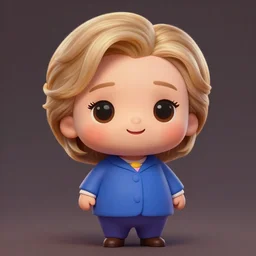 cute little anthropomorphic hillary clinton cute and adorable, pretty, beautiful, dnd character art portrait, matte fantasy painting, deviantart artstation, by jason felix by steve argyle by tyler jacobson by peter mohrbacher, cinema