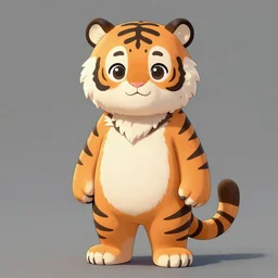 fullbody portrait of anthropomorphic half - tiger fluffy cute anime girl, concept art, anime art, by a - 1 picture, trending on artstation artgerm, ross tran, bill ward, marc davis