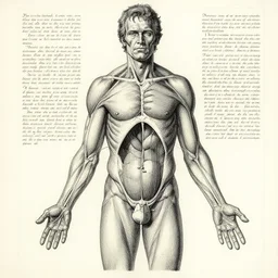 full page scan of detailed vintage anatomical drawing of Stephen King as Jordy Verrill in Creepshow (1982), illustrated, intricate writing, highly detailed