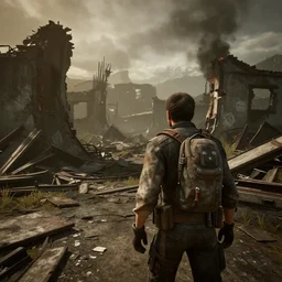 Sydney in ruins post-nuclear war in Fallout 4, in game screenshot