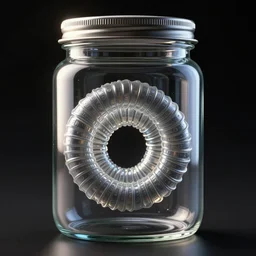 space wormhole 3 d inside a glass jar, with a metal lid, black background, back light, intricate, highly detailed, volumetric lighting, hyper realistic, octane render 8 k, specular highlights, reflections, subsurface scattering, artstation, cgsociety, inspired by famous artists
