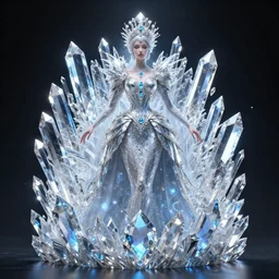 queen of crystals, 4 k, intricate, jaw dropping, gorgeous, surreal, octane render